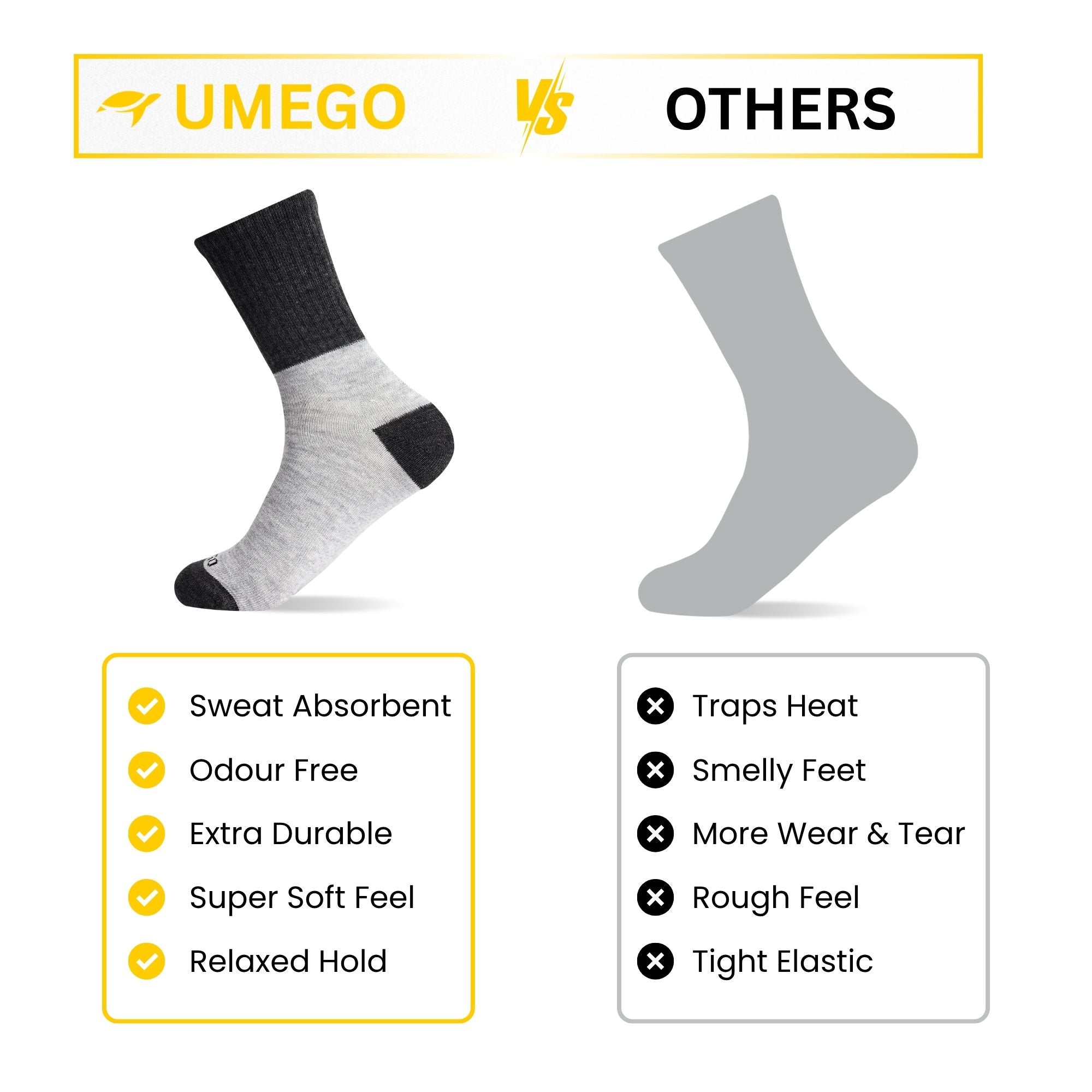 Core Crew Socks – Midnight Ash