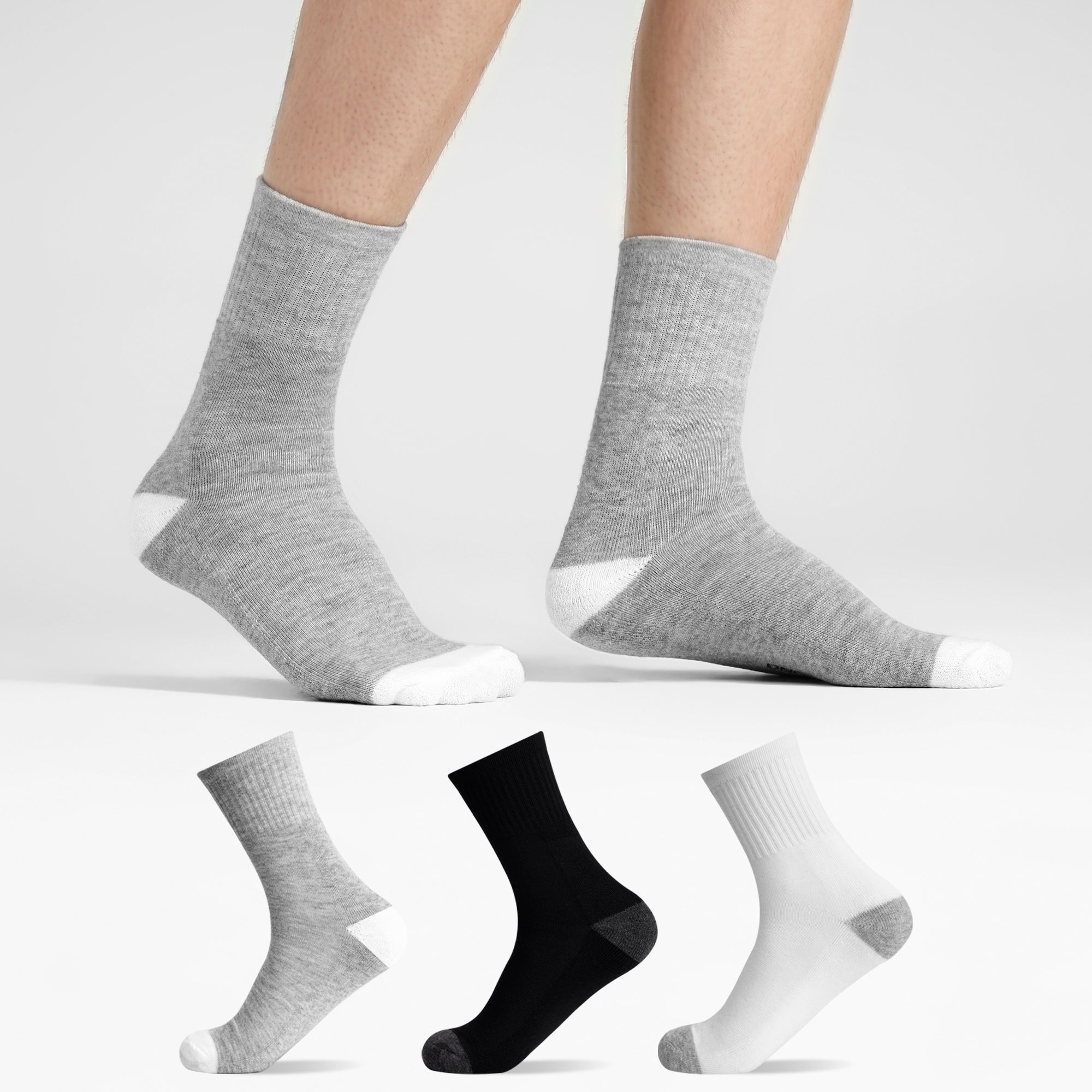 Crew Cushion Quarter Socks