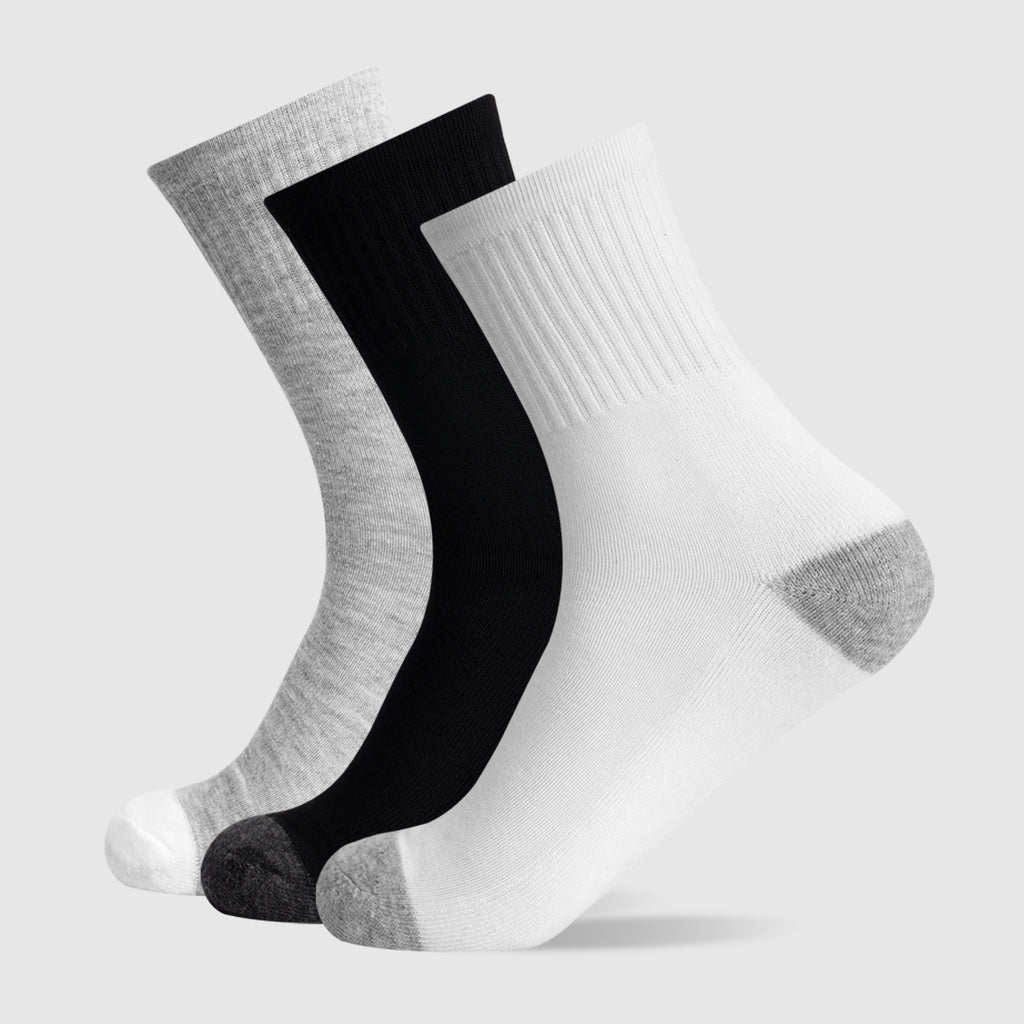 Crew Cushion Quarter Socks