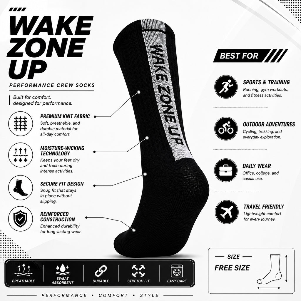 Wake Zone Up Socks